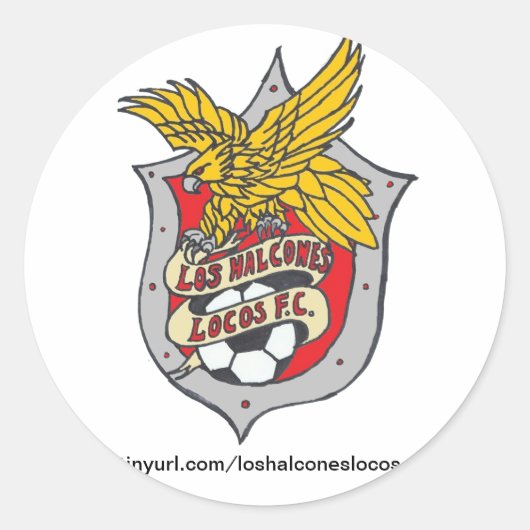 Los Halcones Locos FCスタンプ – ラウンド ラウンドシール (正面)