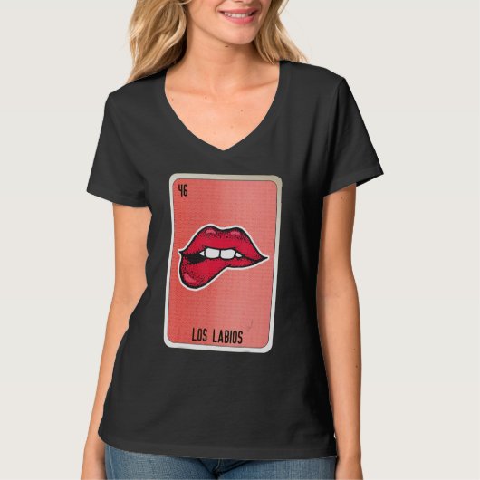 Los Labios Mexican Slang Lottery Bingo Cards Tシャツ (正面)