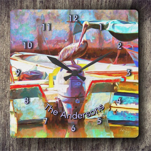 Los Peines Pelican 0463 Family スクエア壁時計