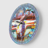 Los Peines Pelican 0463 Family ラージ壁時計 (傾斜)