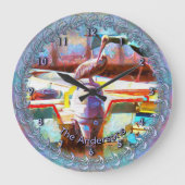 Los Peines Pelican 0463 Family ラージ壁時計 (正面)