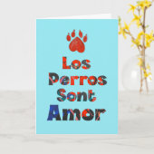 Los Perros Son Amor – Tarjeta de condolencias カード (黄色い花)