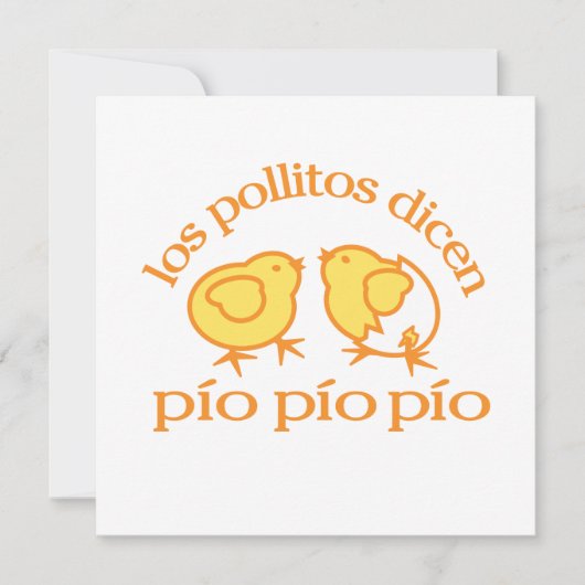 Los Pollitos Dicenのパーティの招待状 招待状 (正面)