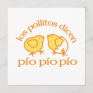Los Pollitos Dicenのパーティの招待状 招待状