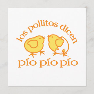 Los Pollitos Dicenのパーティの招待状 招待状