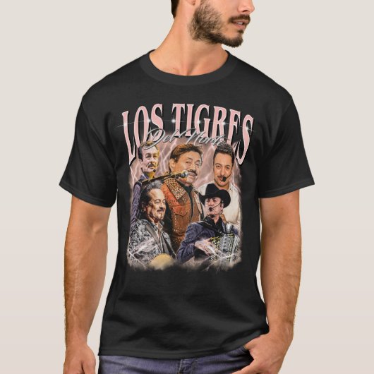 Los Tigres del Norte - メキシコのバンド Tシャツ (正面)