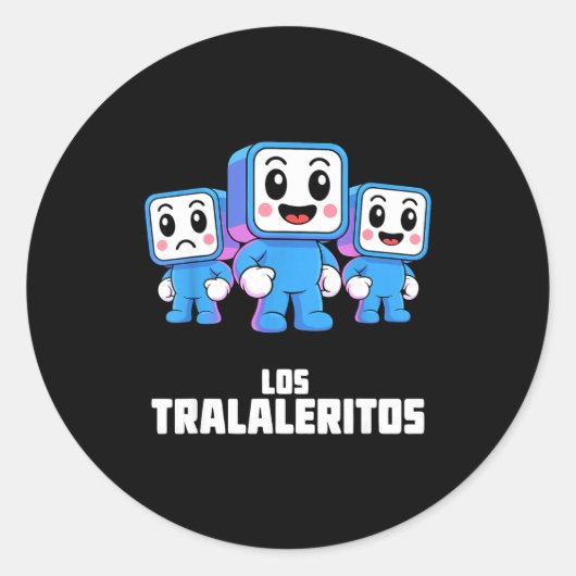 Los Tralaleritos - Funny Italian Brainrot Cringe K ラウンドシール (正面)