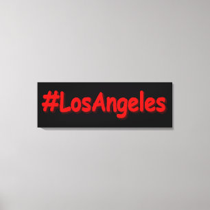 「#LosAngeles」かわいいデザイン。買今 キャンバスプリント