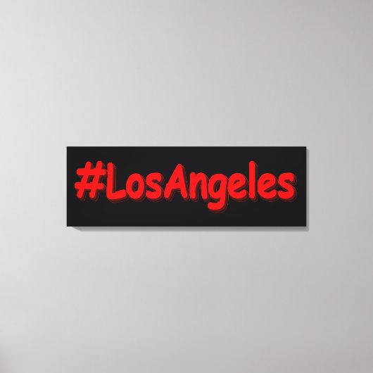 「#LosAngeles」かわいいデザイン。買今 キャンバスプリント (正面)