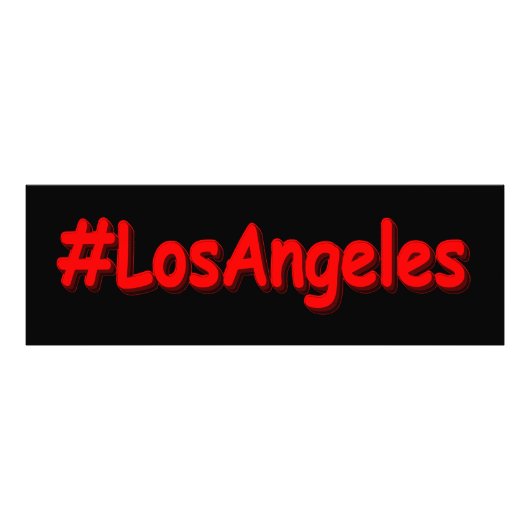 「#LosAngeles」かわいいデザイン。買今 フォトプリント (正面)