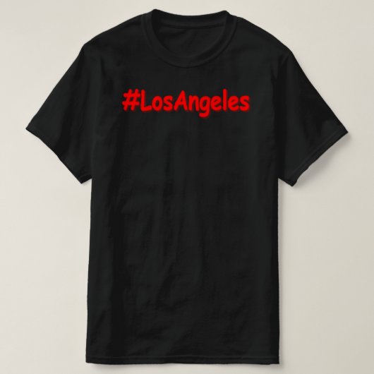 「#LosAngeles」かわいいデザイン。買今 Tシャツ (デザイン正面)