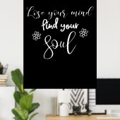 Lose Your Mind Find Your Soul 引用 タイポグラフィ ポスター (ホームオフィス)