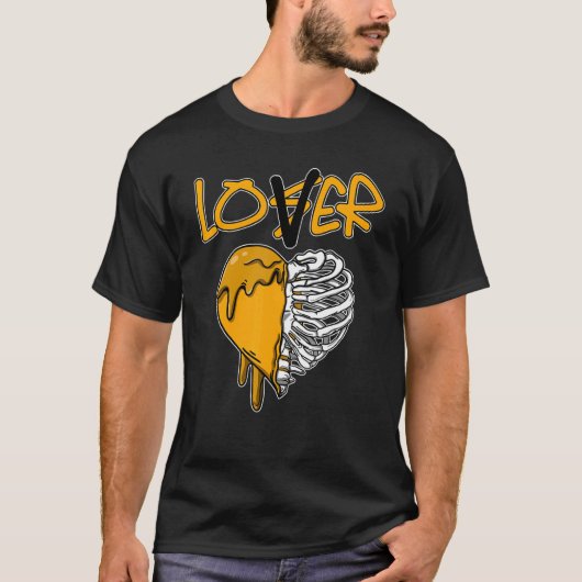 Loser Dripping Heart OG Yellow Toe 1s Matching Tシャツ (正面)