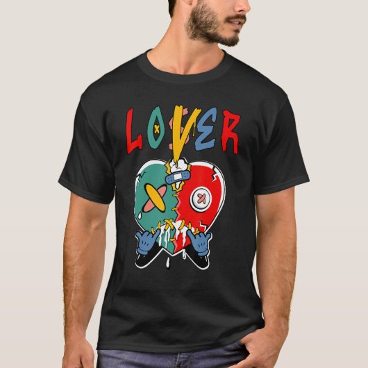 Loser  Heart Dripping Multi 1s Matching Tシャツ (正面)
