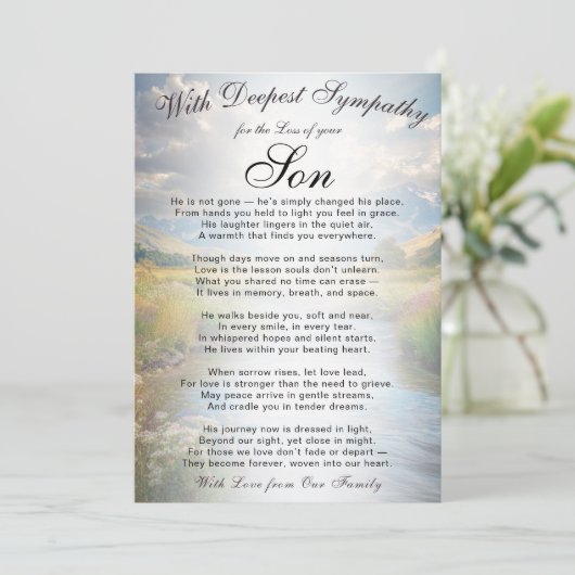 Losing a Son Memorial  カード (スタンド正面)