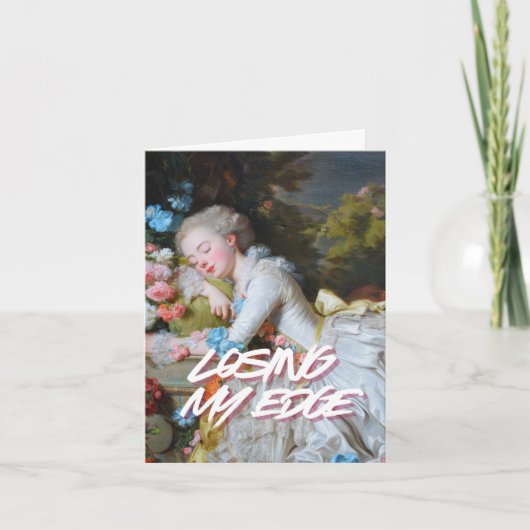 "Losing My Edge" Art Greeting Card カード (正面)