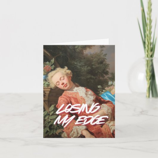"Losing My Edge" Art Greeting Card カード (正面)