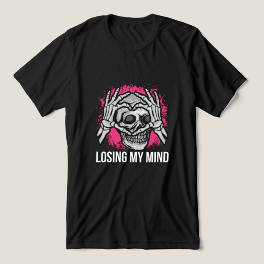 Losing My Mind Skull Graphic トライブレンドTシャツ (デザイン正面)