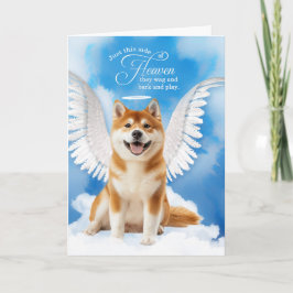 Loss of a Dog Akita Inu Angel Pet Sympathy カード