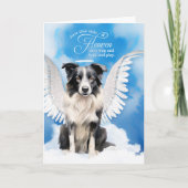 Loss of a Dog Border Collie Angel Pet Sympathy カード (正面)