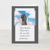 Loss of a Dog Hand Holding a Paw Pet Sympathy カード (正面)