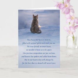 Loss of Cat Memorial with Poem Candle カード