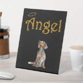 Loss of Dog Angel Dachshund Desk Sign 台座サイン (インサイチュ)