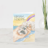 Loss of Dog Paw being Held By Hand With Rainbow  カード (正面)