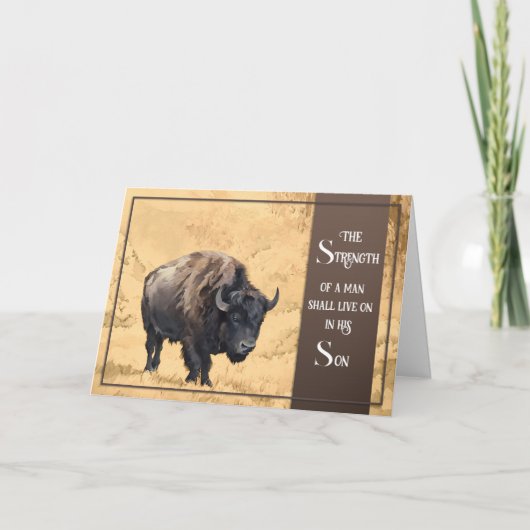 Loss of Father Sympathy Card カード (正面)