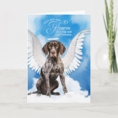 Loss of German Shorthair Pointer Dog Pet Sympathy カード (正面)