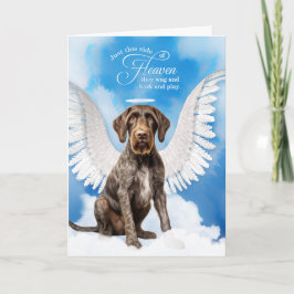 Loss of German Wirehaired Pointer Dog Pet Sympathy カード