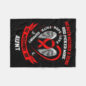 Loss Of Loved One Aunt Heart Disease Awareness Pro フリースブランケット (正面(横))