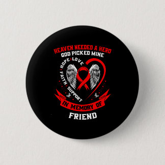 Loss Of Loved One Friend Heart Disease Awareness P 缶バッジ