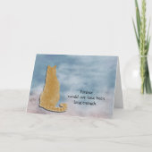 Loss of Orange Tabby Cat Sympathy Card シーズンカード (正面)