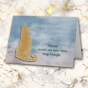 Loss of Orange Tabby Cat Sympathy Card シーズンカード