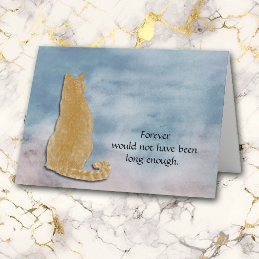 Loss of Orange Tabby Cat Sympathy Card シーズンカード