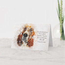 Loss of Pet Dog (Basset Hound) Custom Sympathy カード