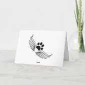 Loss of Pet Dog (Black Lab) Custom Sympathy Card カード (裏面)
