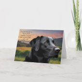 Loss of Pet Dog (Black Lab) Custom Sympathy Card カード (正面)