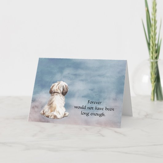 Loss of Shih Tzu Condolence Sympathy Card シーズンカード (正面)