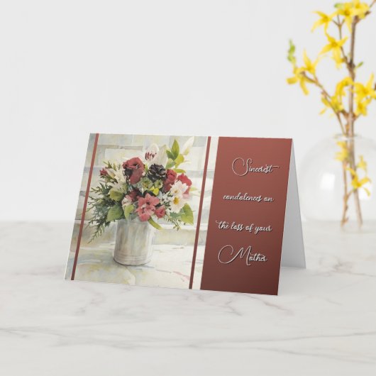 Loss of You Mother カード (黄色い花)