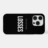 Losses Crypto Meme Phone Case Dark Humor Design iPhoneケース (裏面横)