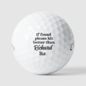 Lost Ball Pun Golf Balls - Custom Name Funny ゴルフボール (正面)