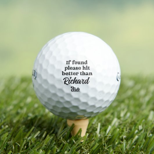 Lost Ball Pun Golf Balls - Custom Name Funny ゴルフボール (インサイチュ 木)