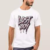 Lost Boy Dripping Graffiti Typography Graphic - Ed Tシャツ (正面)