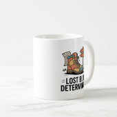 Lost But Determined – Motivational Gift for Hikers コーヒーマグカップ (正面右)