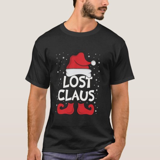 Lost Claus Xmas Group Christmas Matching Family Re Tシャツ (正面)