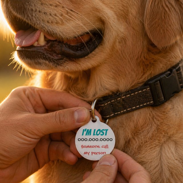 Lost Found Return Pet ペット　ネームタグ (Lost Dog Identification Tag. Help your dog find their home. Address, name, phone number. )