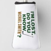 Lost Golf Humor Quote With Name Text Design ゴルフヘッドカバー (回転90)