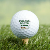 Lost Golf Humor Quote With Name Text Design ゴルフボール (インサイチュ 木)